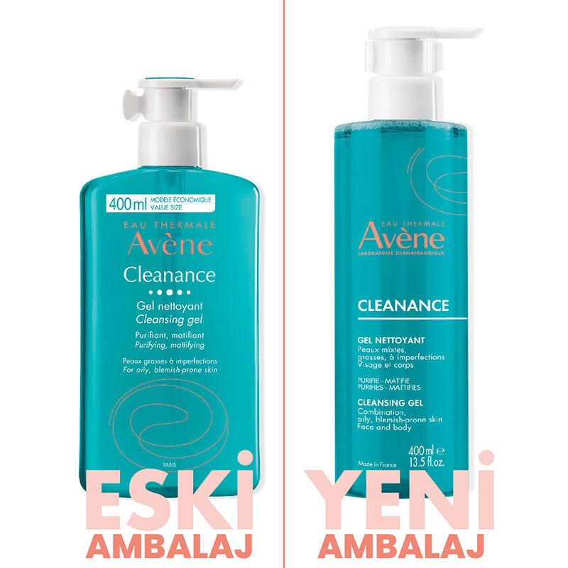 Avene Cleanance Yağlı ve Akneye Eğilimli Ciltler İçin Matlaştırıcı Temizleme Jeli 400 ml