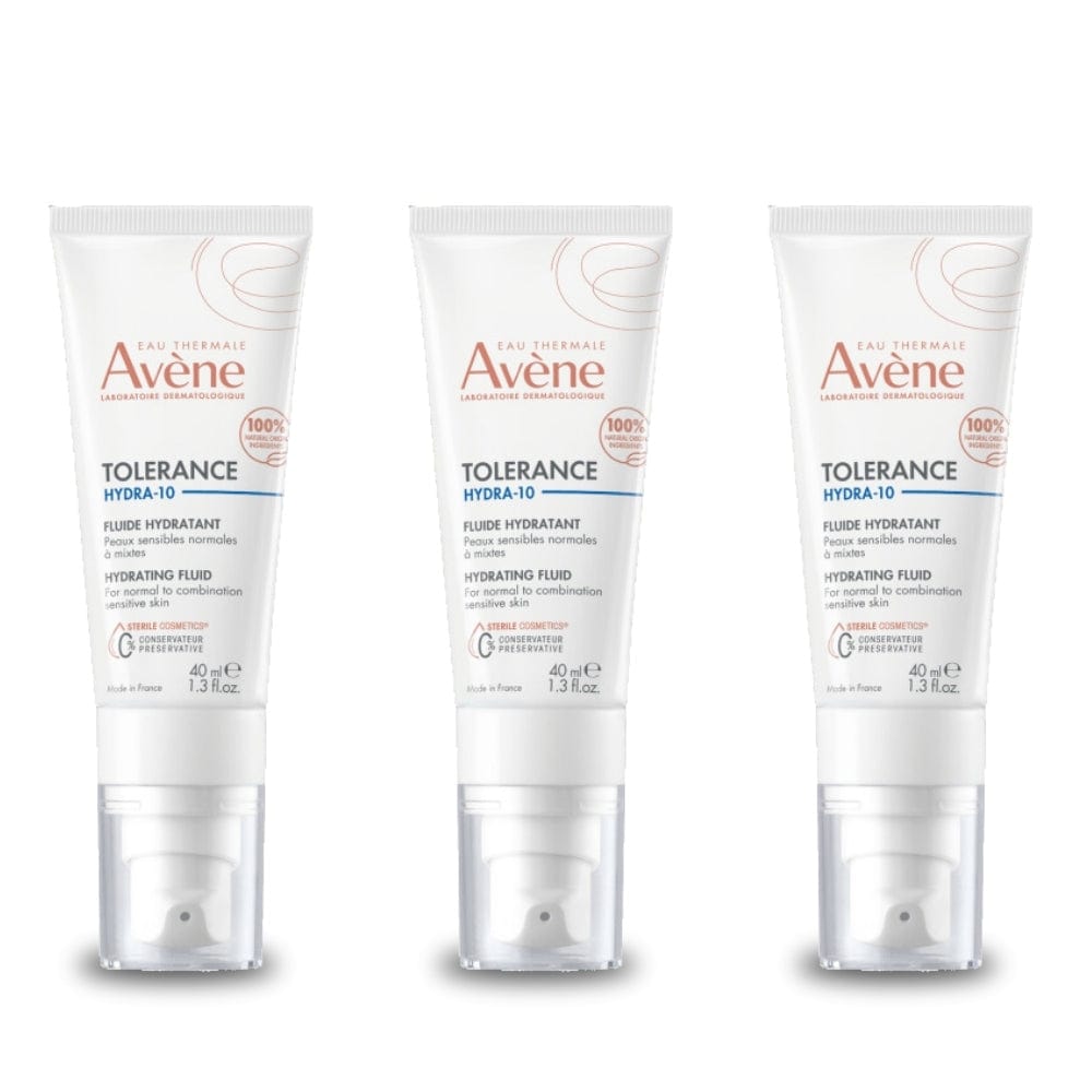 Avene Tolerance Hydra-10 Hydrating Fluid Cream 40 ml -3 Pack