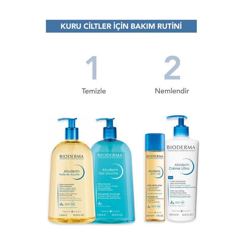 Bioderma Atoderm 2 in 1 Dry Oil Nemlendirici Vücut Bakım Yağı 150 ml