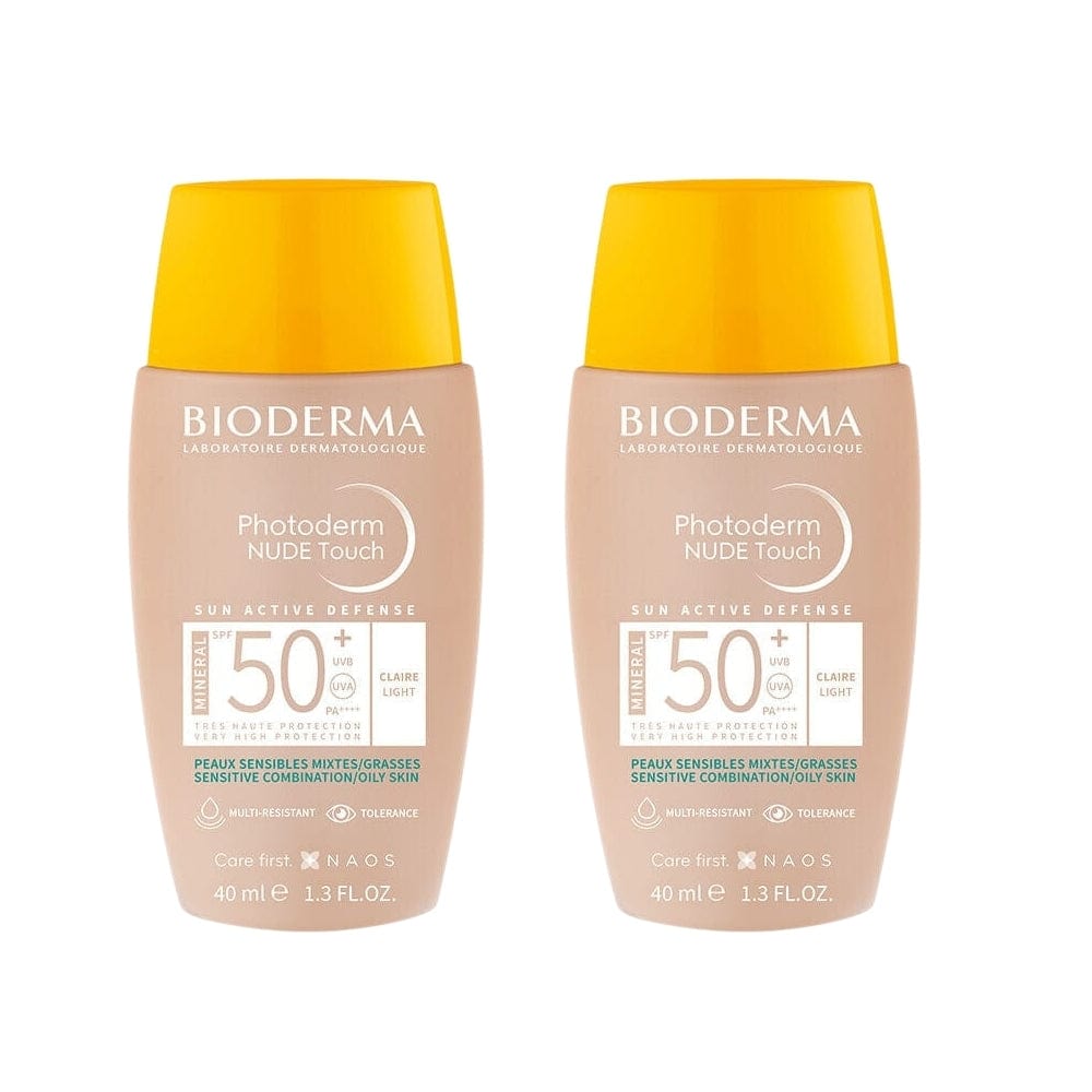 Bioderma Photoderm Nude Touch SPF50+ Light 40 ml -2 Pack