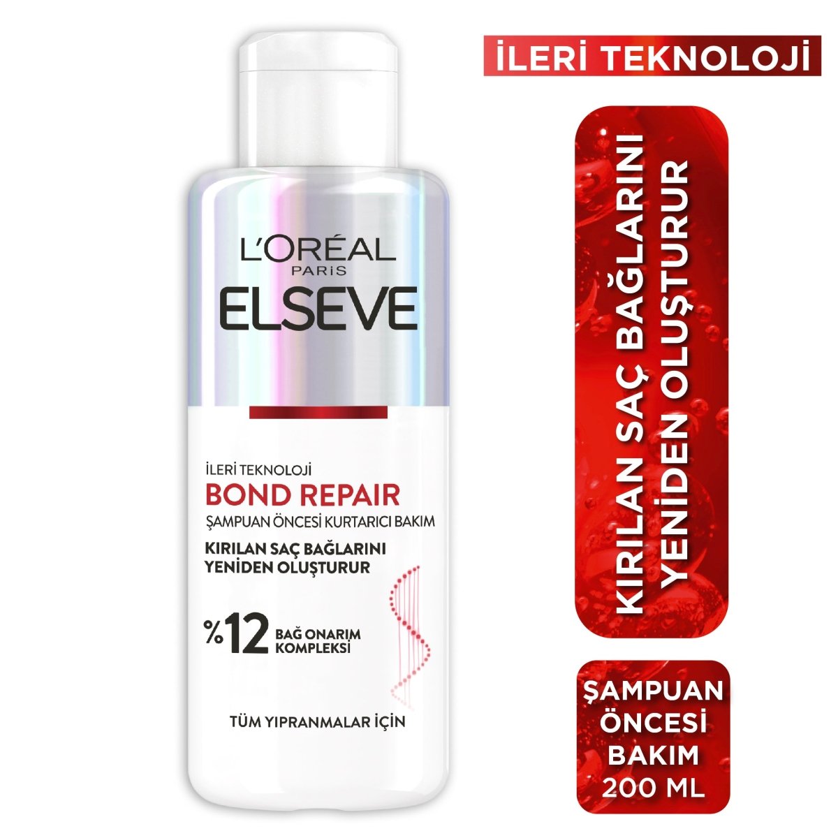 Bond Repair Tüm Yıpranmalar için Saç Bağlarını Yeniden Oluşturan Şampuan Öncesi Kurtarıcı Bakım 200ML