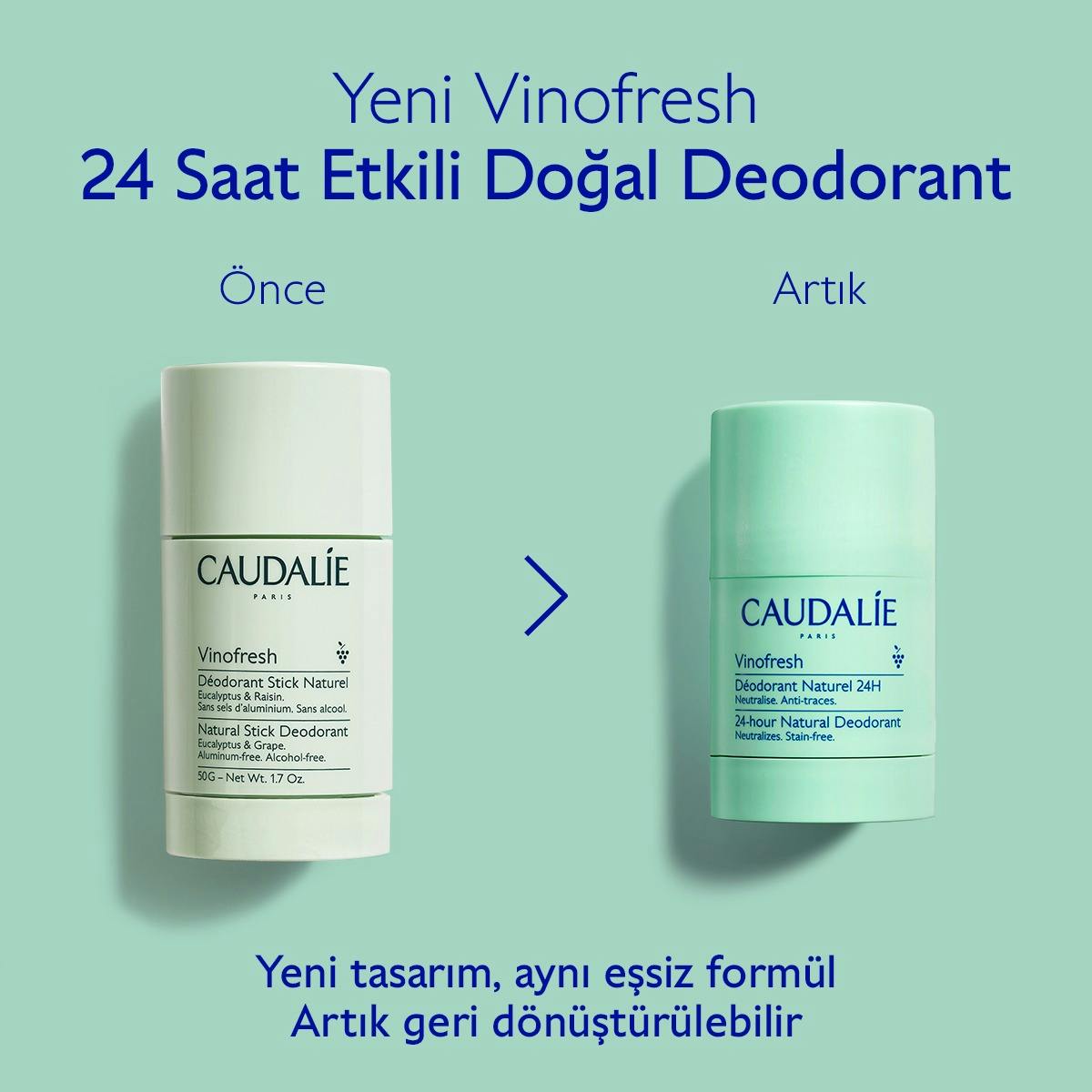 Caudalie Vinofresh Doğal Stick Deodorant 50 gr