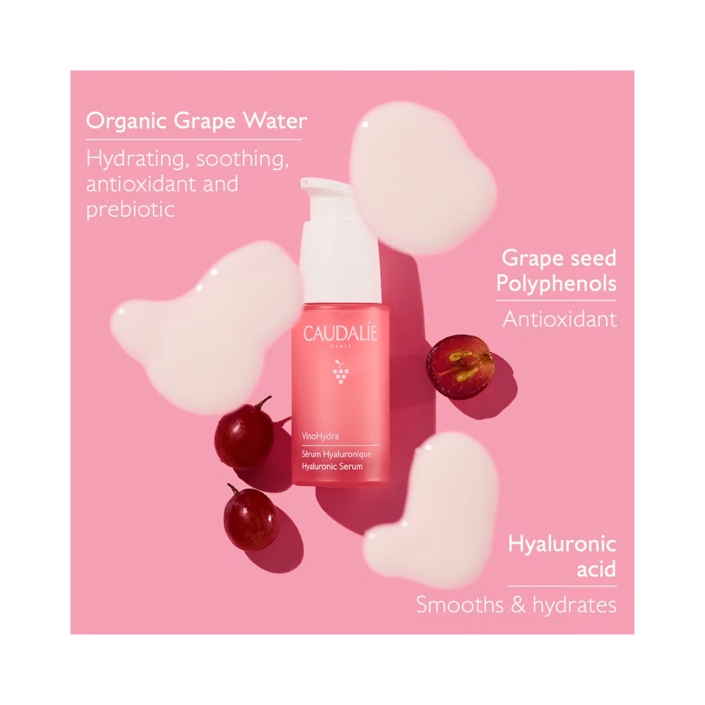 Caudalie Vinohydra Hyaluronic Moisture Serum 30ml -3 Pack