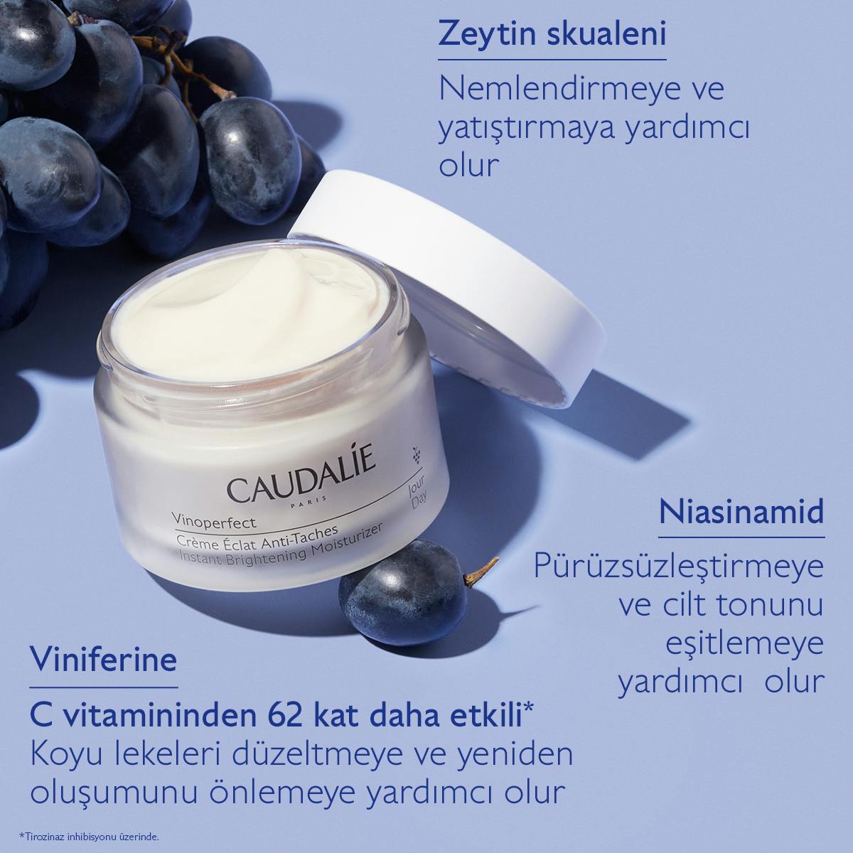 Caudalie Vinoperfect Anında Işıltı Veren Gündüz Bakım Kremi 50 ml