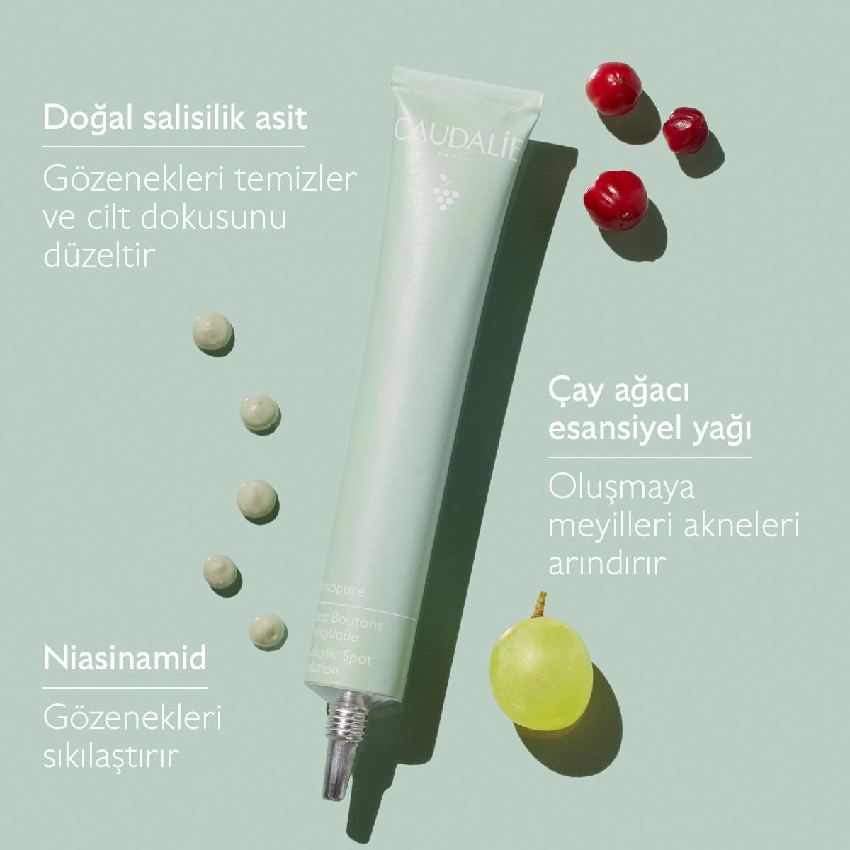 Caudalie Vinopure Düzensiz Ciltler İçin Salisilik Krem 15 ml