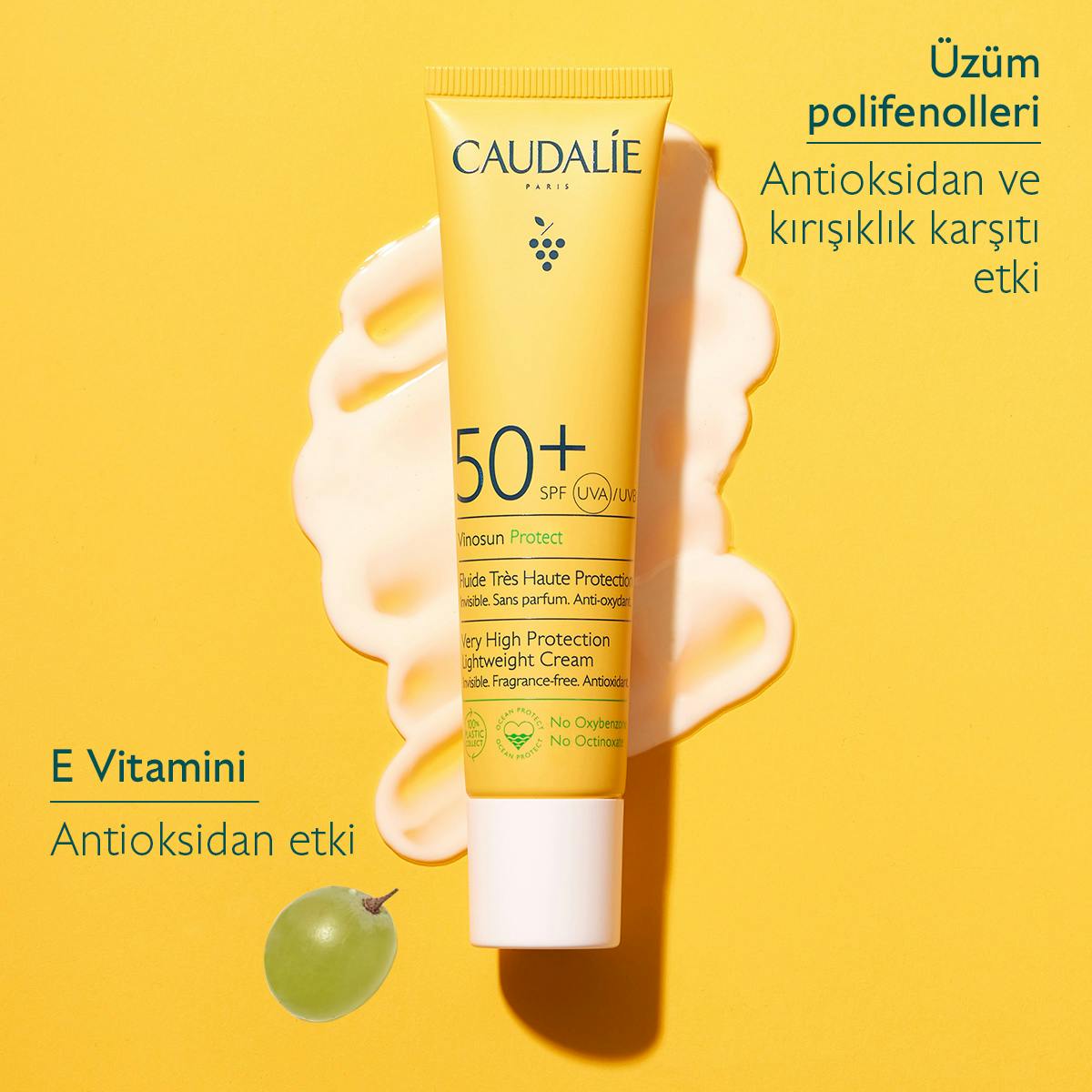 Caudalie Vinosun Spf50+ Ocean Protect Güneş Koruyucu Krem 40 ml