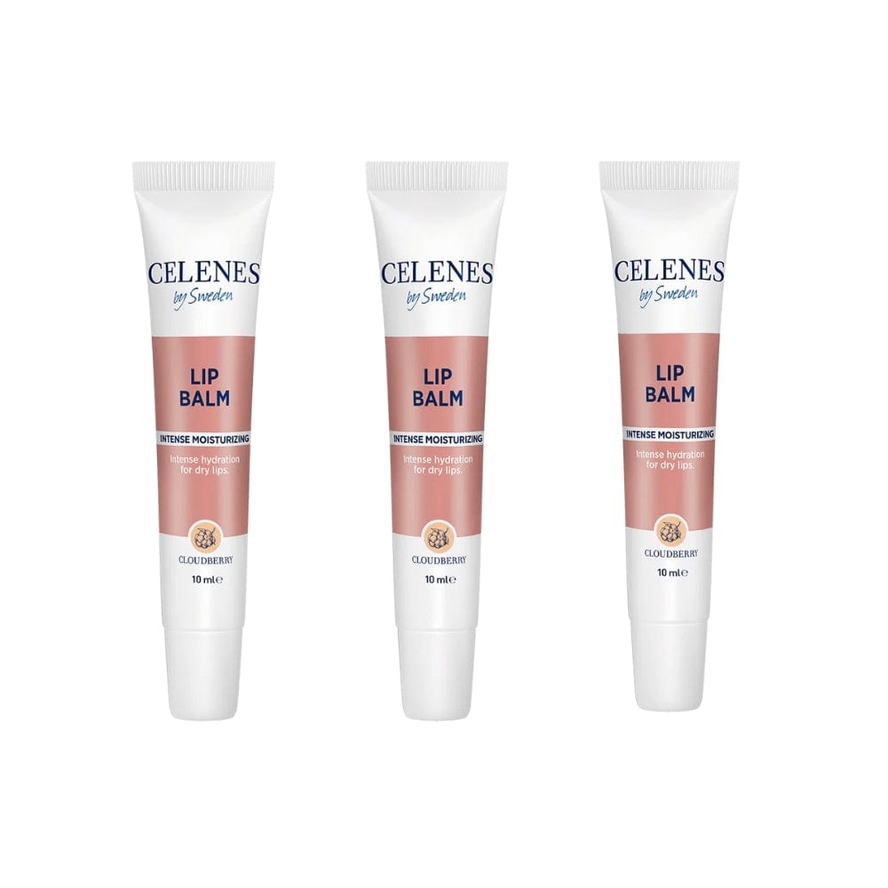 Celenes by Sweden Cloudberry Intense Moisturizing Lip Balm 10 ml -3 Pack