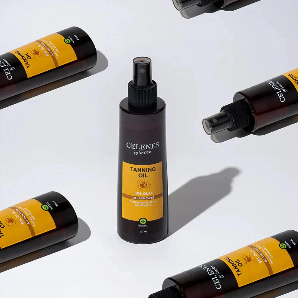 Celenes by Sweden Herbal Tanning Oil 200 ml / 6.8 fl oz