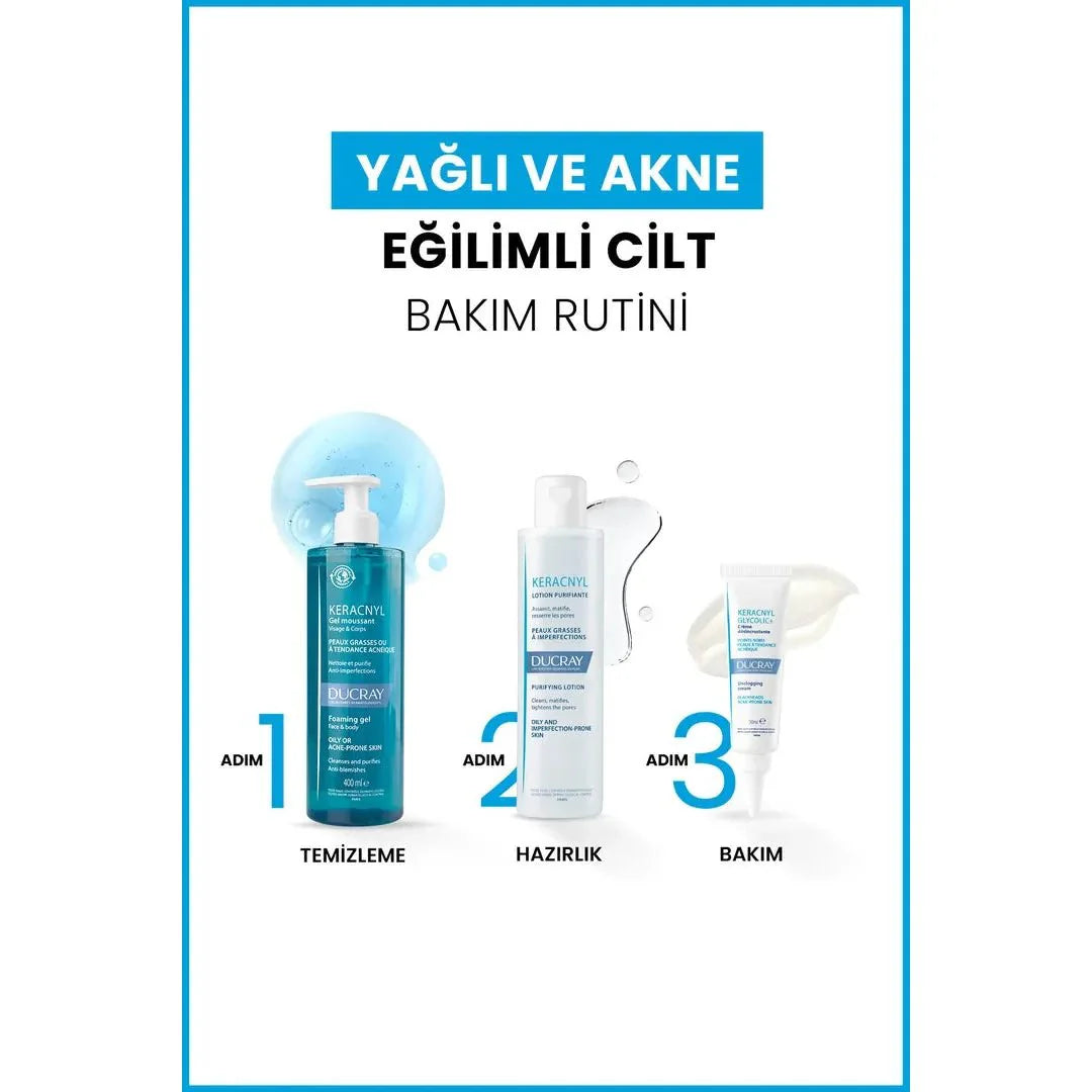 Ducray Keracnyl Glycolic+ Siyah Nokta ve Parlama Karşıtı Bakım Kremi 30ml