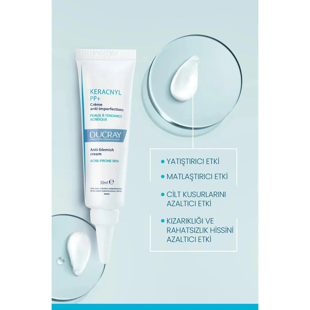 Ducray Keracnyl PP+ Akneye Eğilimli Ciltler İçin Bakım Kremi 30 ml