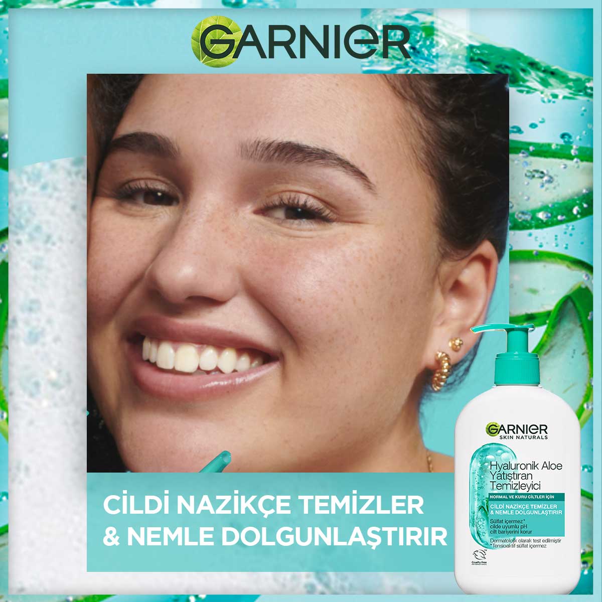 Garnier Hyaluronik Aloe Nemlendiren ve Yatıştıran Temizleyici 250 ml