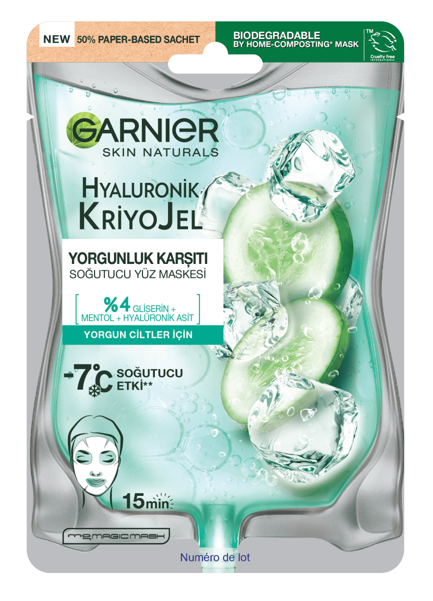 Garnier Hyaluronik Kriyojel Yorgunluk Karşıtı Soğutucu Yüz Maskesi