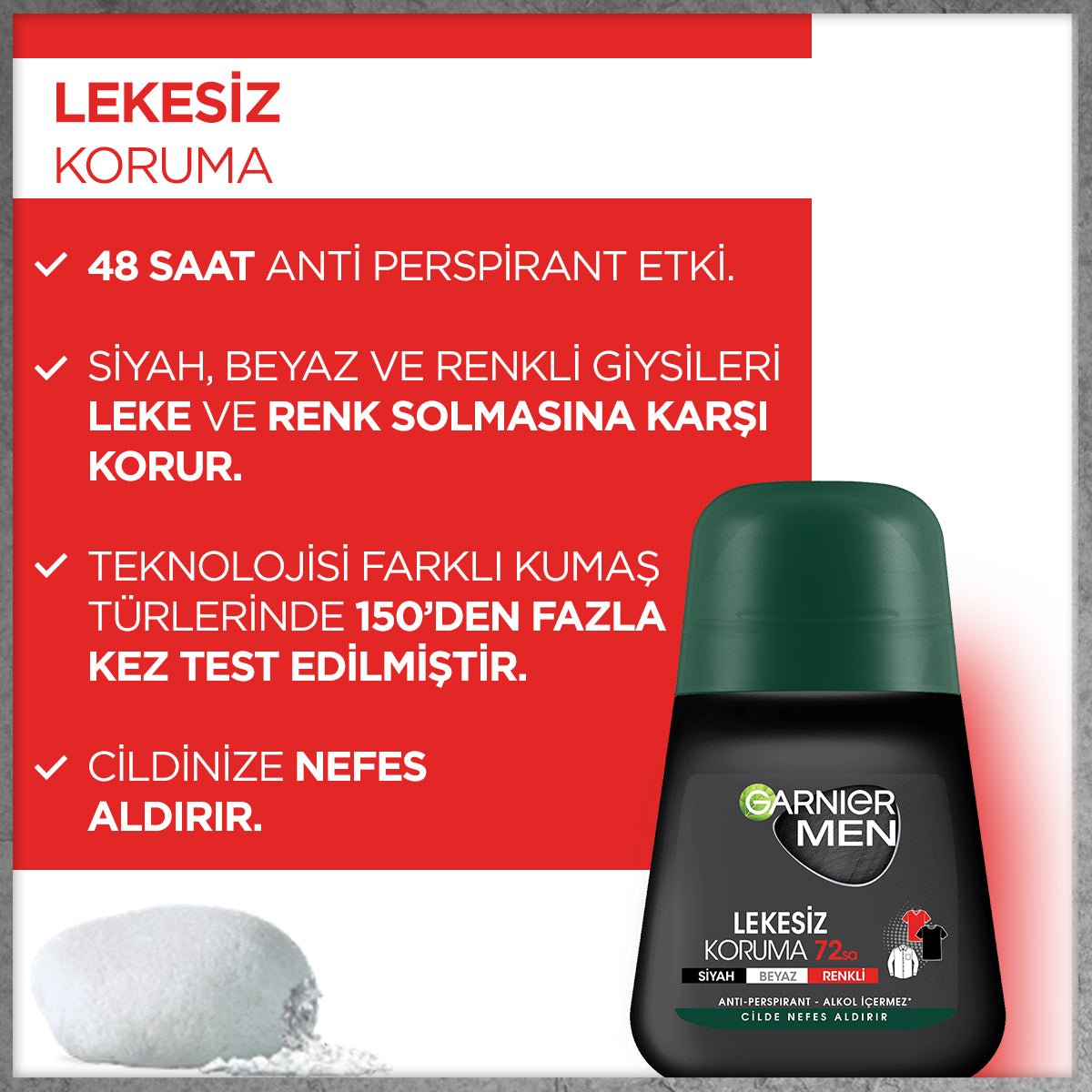 Garnier Men Lekesiz Koruma Roll-on Deodorant