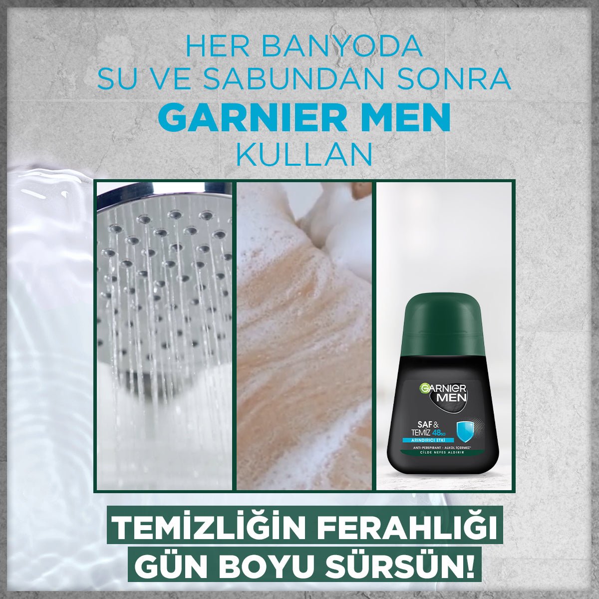 Garnier Men Saf ve Temiz Roll-on Deodorant