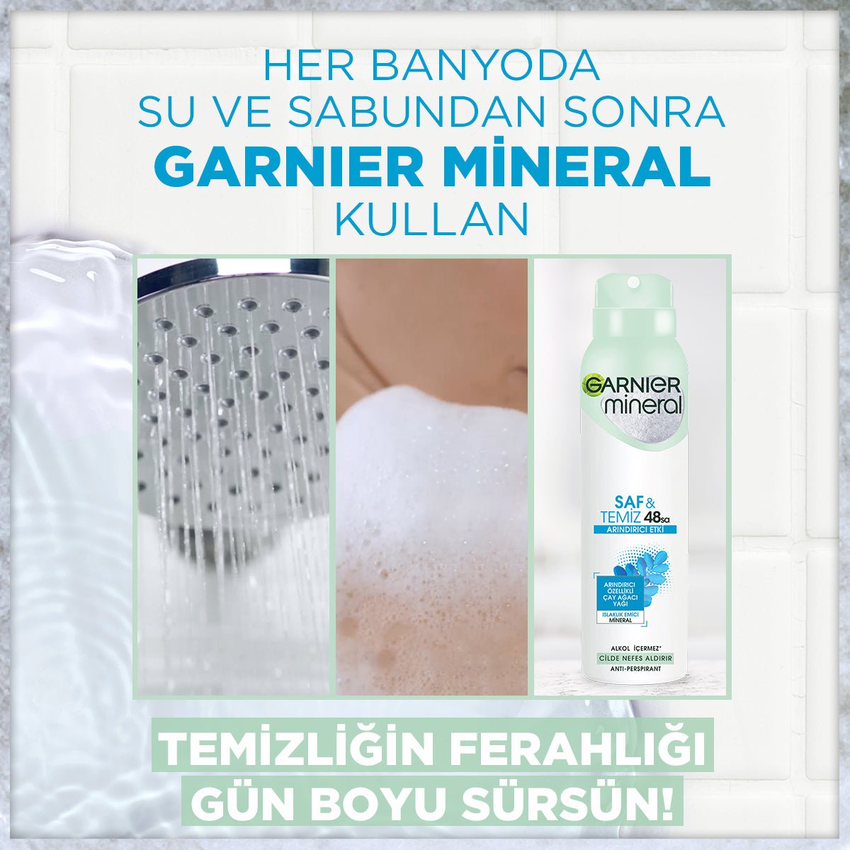 Garnier Mineral Saf&Temiz Sprey Deodorant
