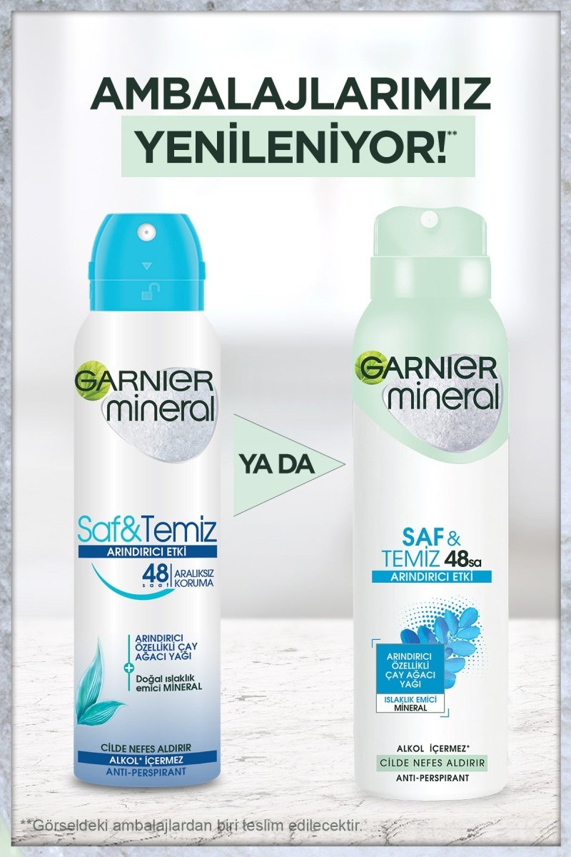 Garnier Mineral Saf&Temiz Sprey Deodorant