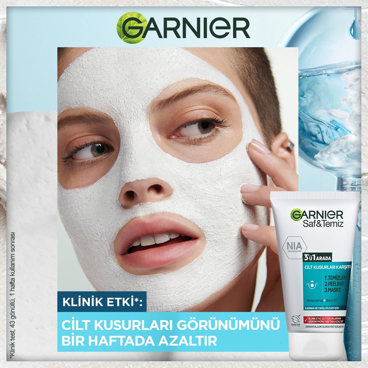 Garnier Saf & Temiz Yağlanma ve Pürüzlere Karşı 3&