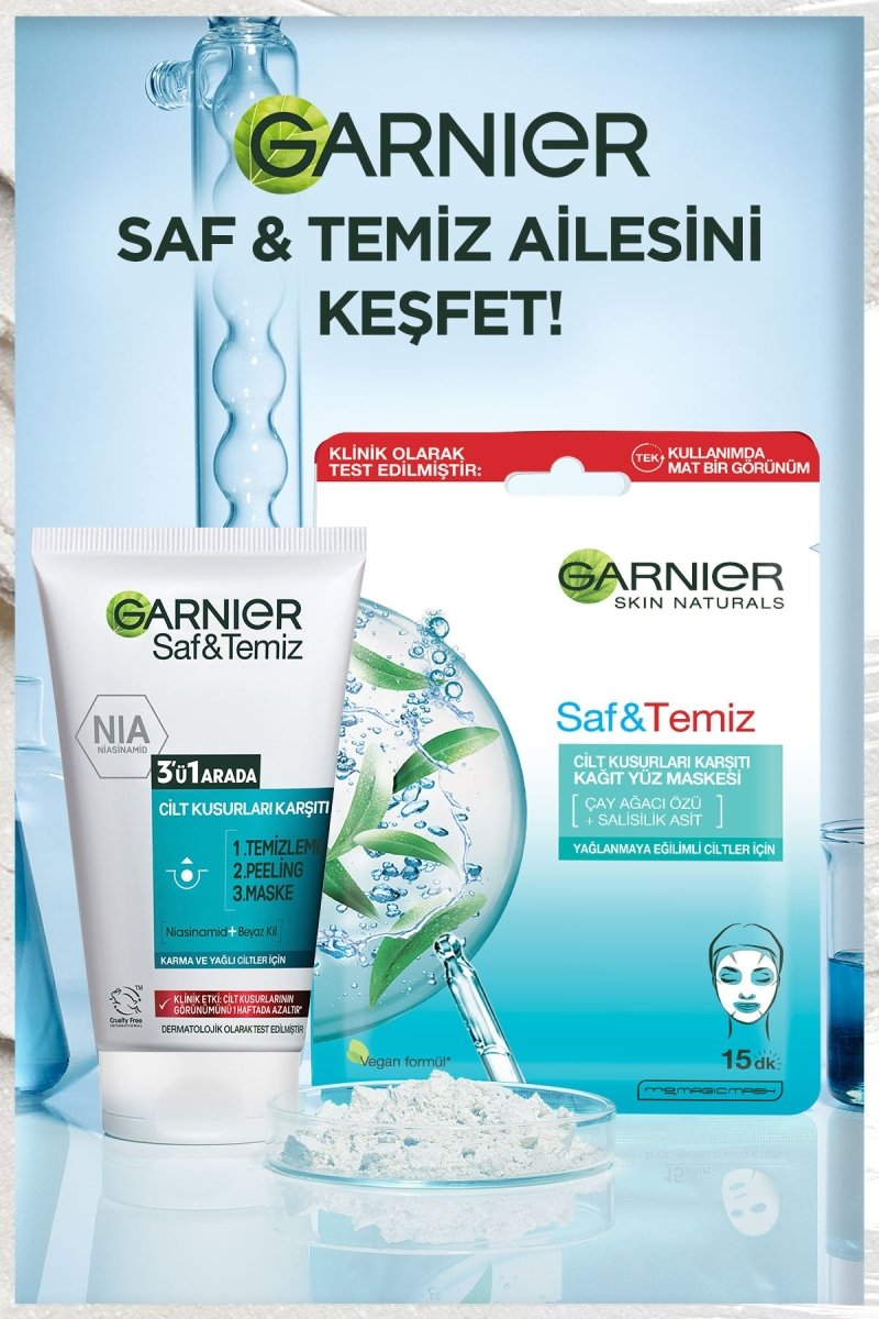 Garnier Saf & Temiz Yağlanma ve Pürüzlere Karşı 3&