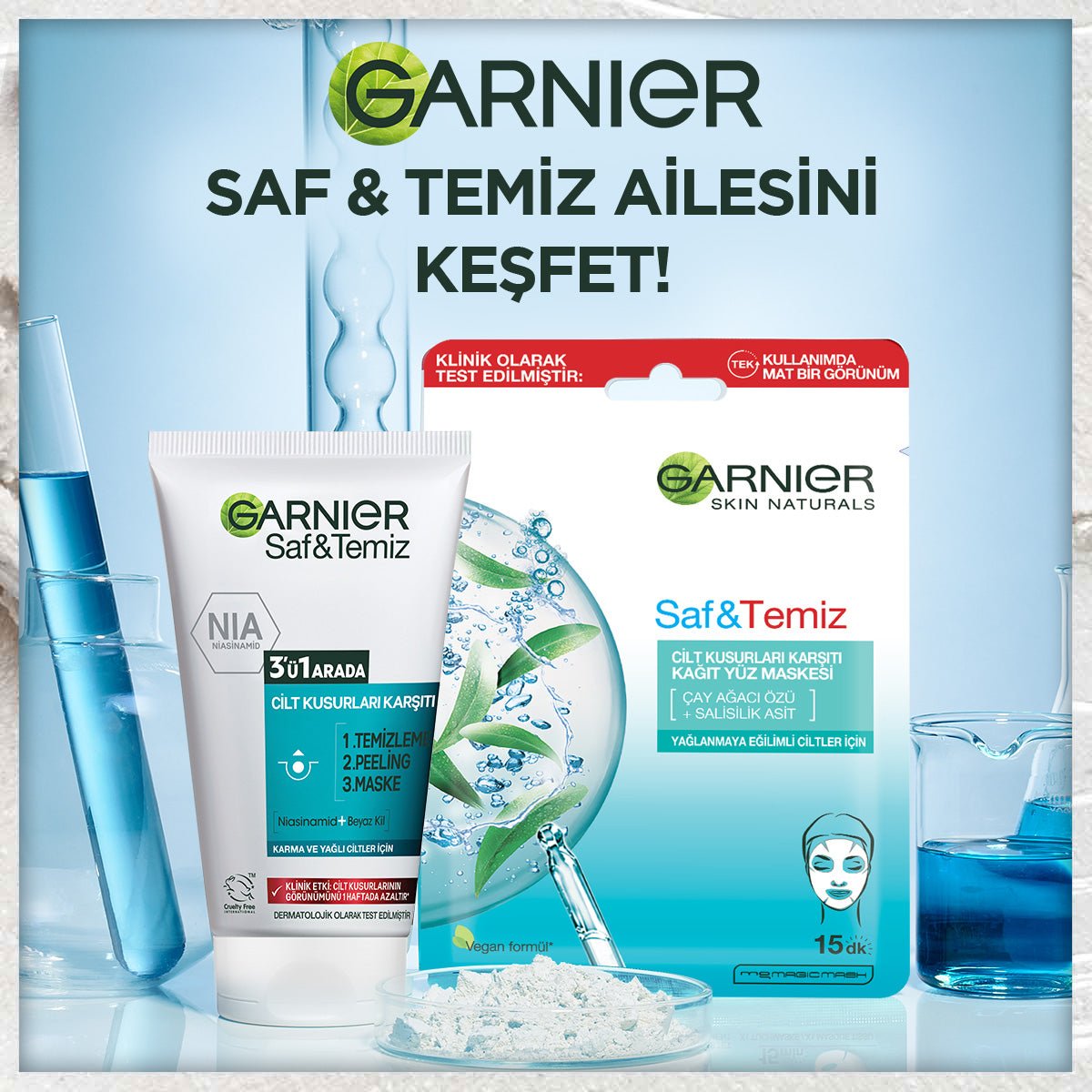 Garnier Saf & Temiz Yağlanma ve Pürüzlere Karşı 3&
