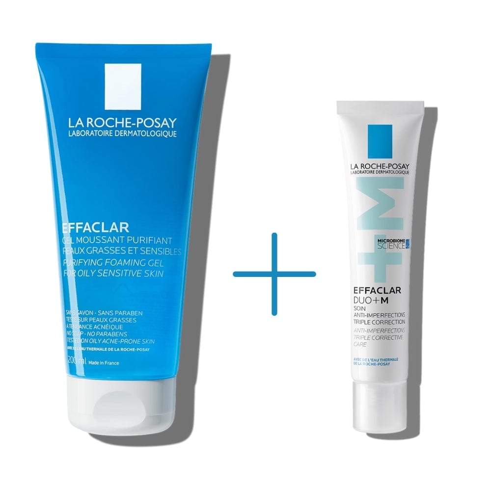 La Roche Posay Effaclar Cleansing Gel for Oily Skin 200 ml & Effaclar Duo+ M Cream 40 ml