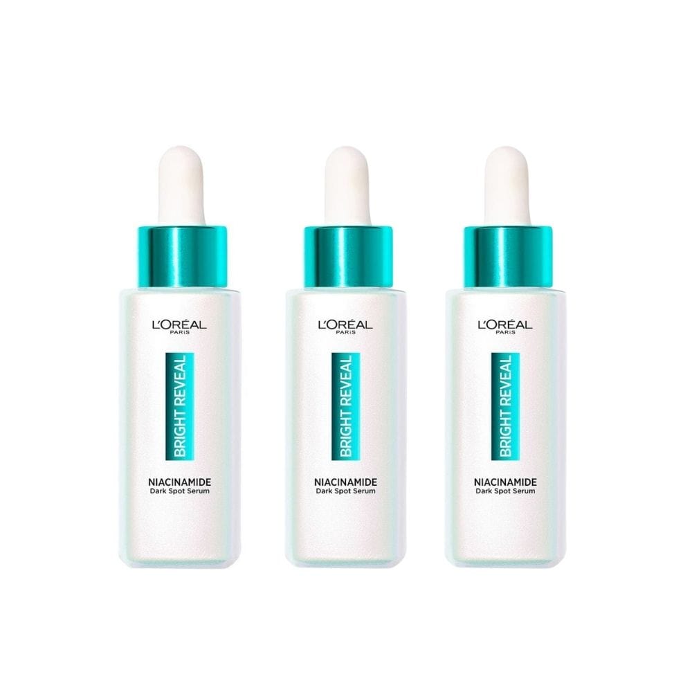 Loreal Paris Bright Reveal Anti Dark Spot Serum 7.5%Niacinamide 30ml 3 Pack