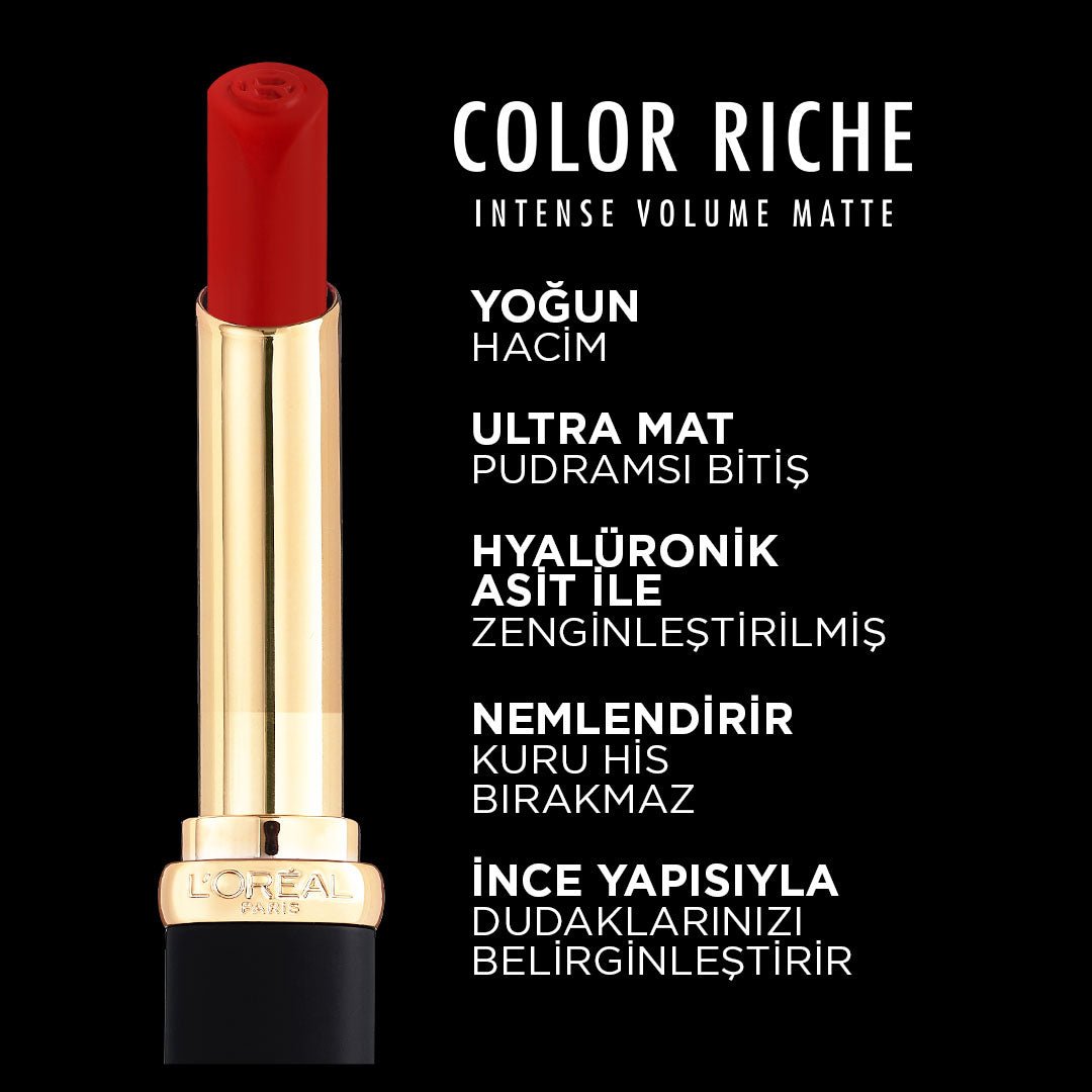 Loreal Paris Color Riche Intense Volume Matte Ruj - 300 Rouge Confident