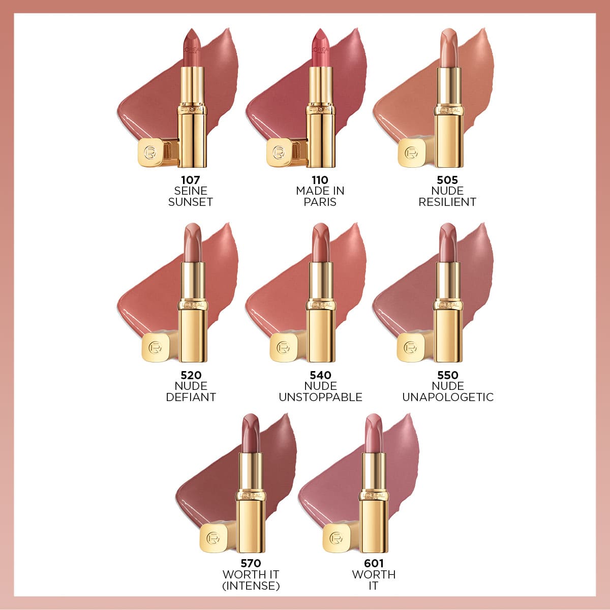 Loreal Paris Color Riche Saten Bitişli Ruj - 550 Nude Unapologetic