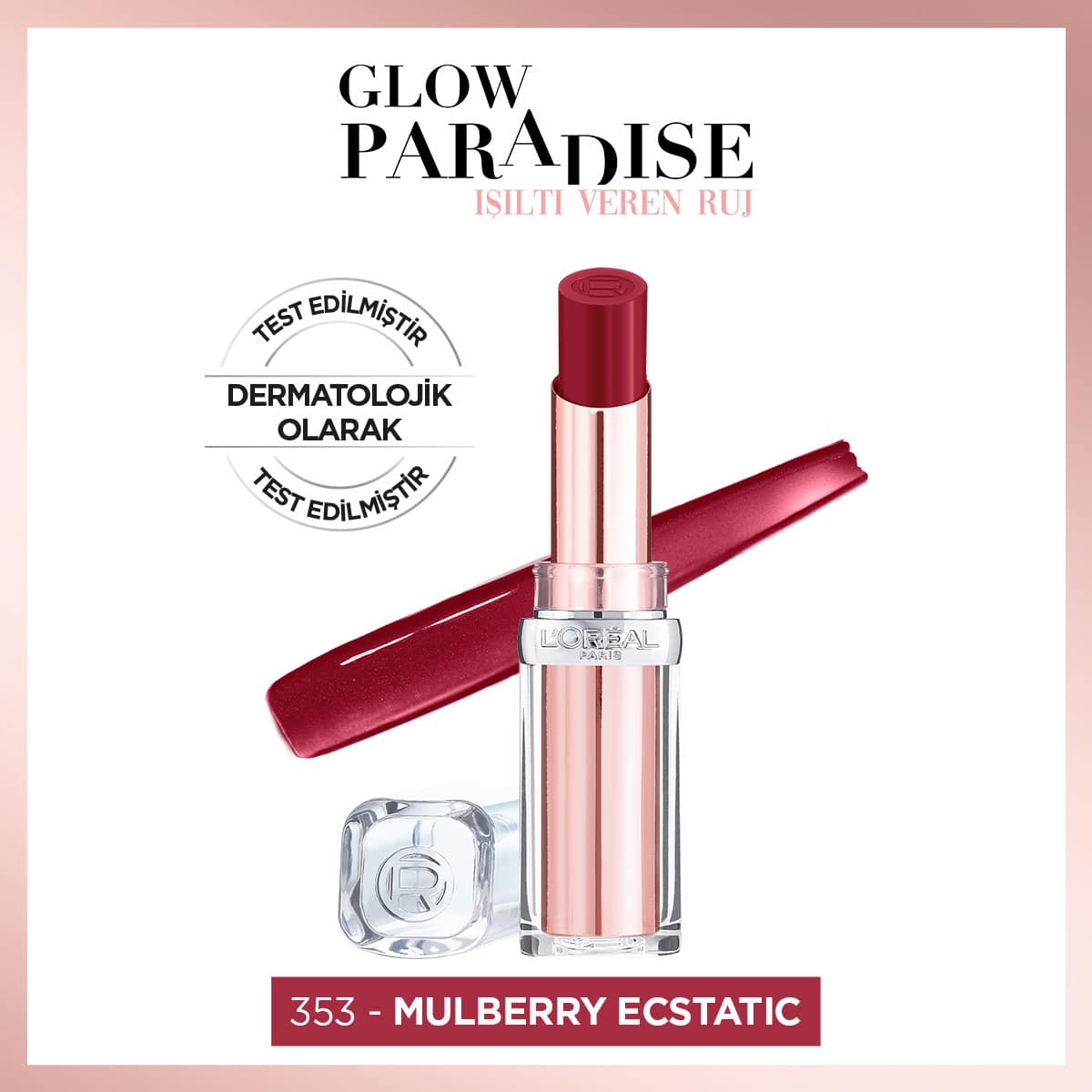 Loreal Paris Glow Paradise Balm-in-Lipstick - Işıltı Veren Ruj 353 Mulberry Ecstatic