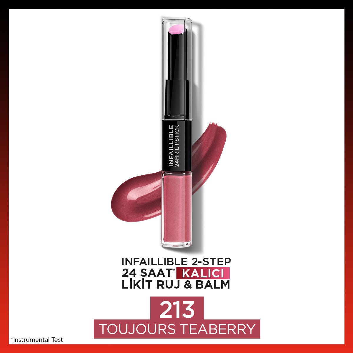 Loreal Paris Infaillible 2-Step 24 Saat Kalıcı Likit Ruj & Balm - 213 Toujours Teaberry