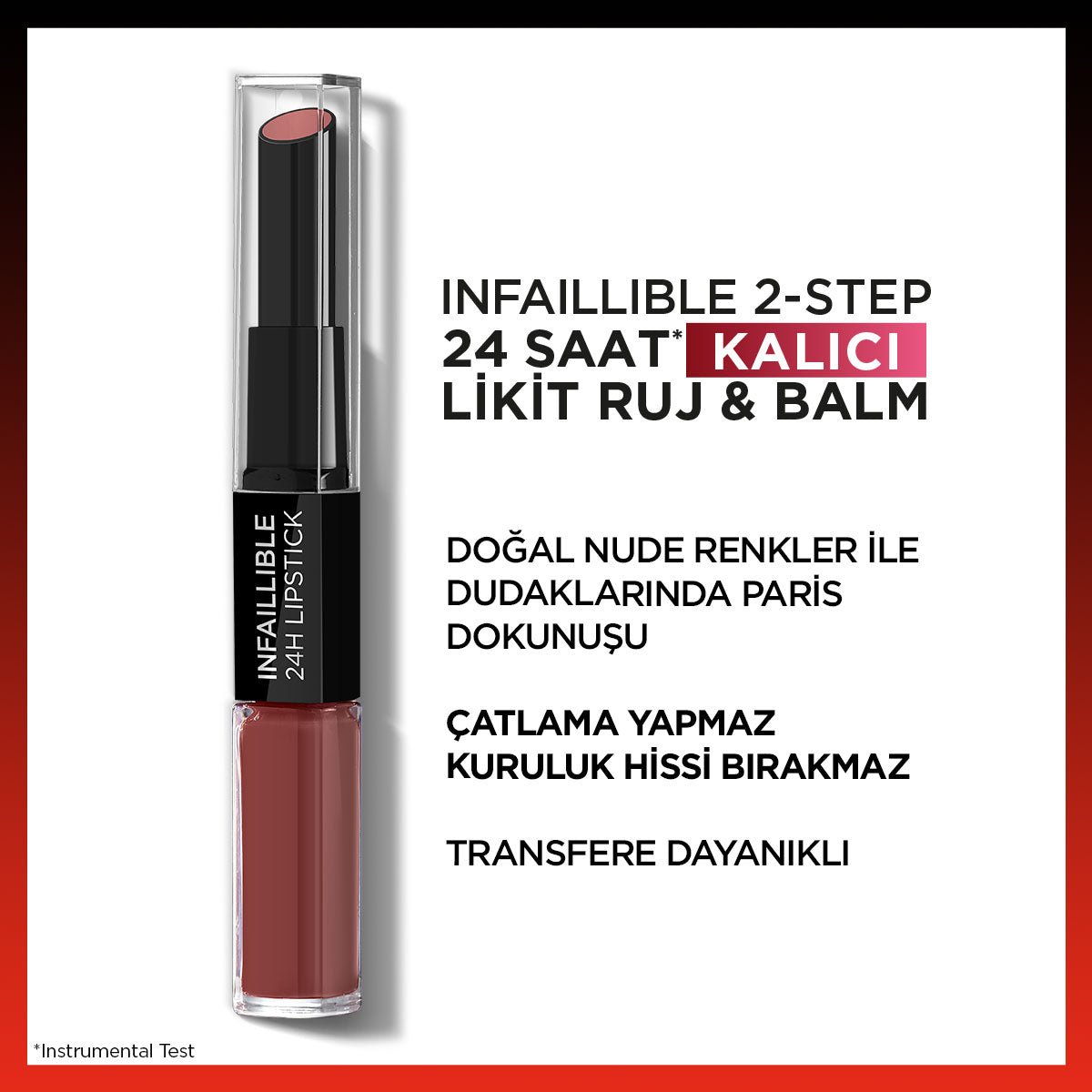 Loreal Paris Infaillible 2-Step 24 Saat Kalıcı Likit Ruj & Balm - 802 Forever Française