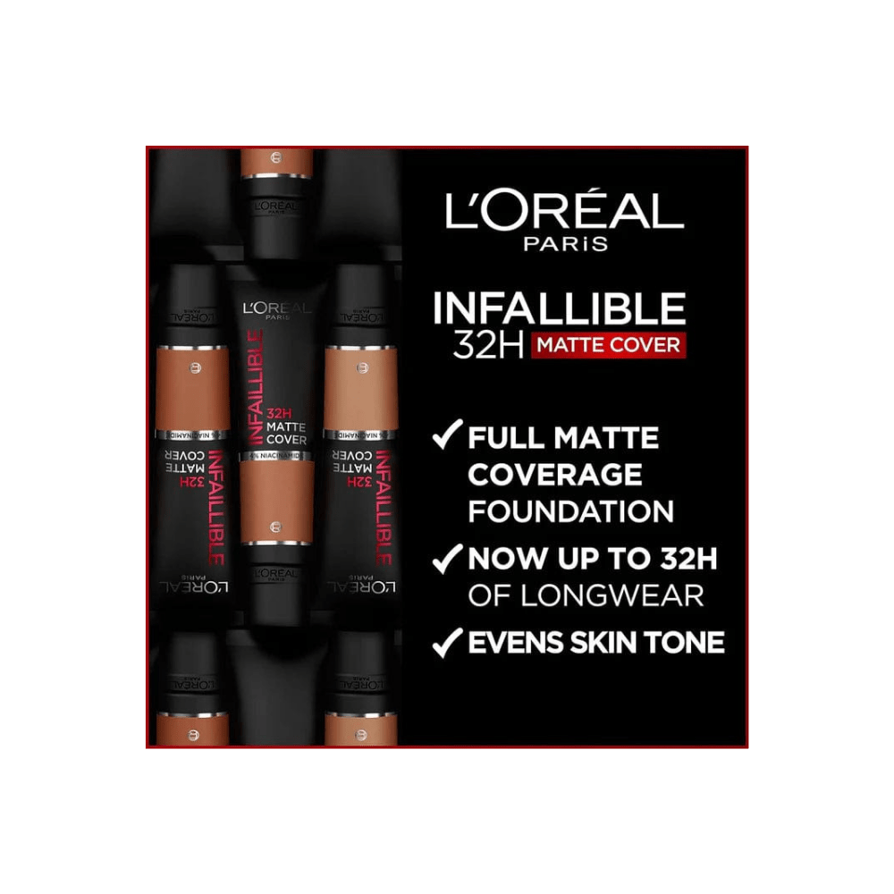 Loreal Paris Infaillible 32 H Matte Cover High Coverage Foundation 30 ml - 175 Cold Undertone