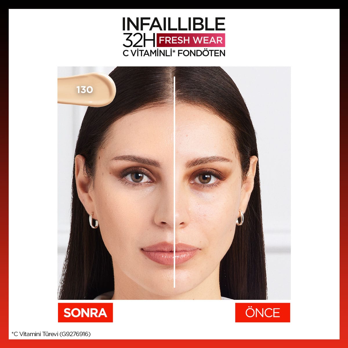 Loreal Paris Infaillible 32H Fresh Wear C Vitaminli Fondöten - 130 True Beige