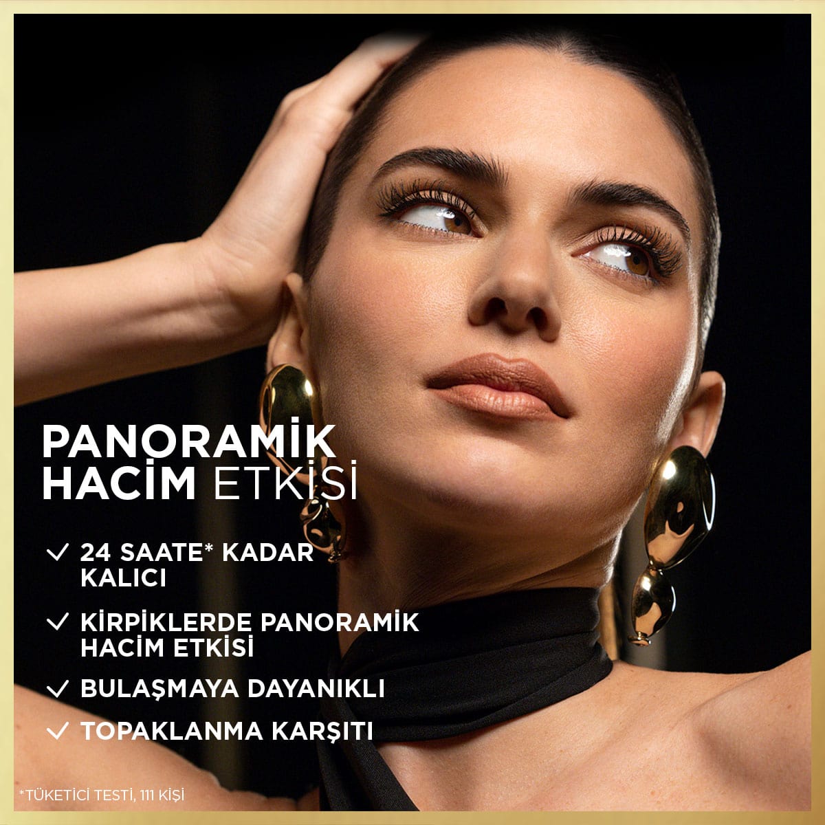 Loreal Paris Panorama Hacim Veren Maskara All Night Black - Siyah