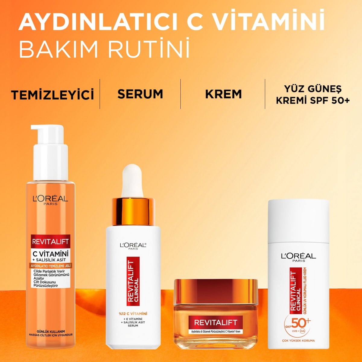 Loreal Paris Revitalift Clinical Aydınlatıcı & Gözenek Pürüzsüzleştirici C Vitamini Krem
