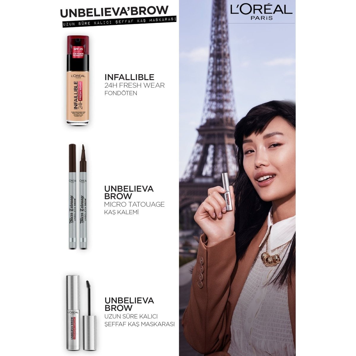 Loreal Paris Unbelieva Brow Uzun Süre Kalıcı Şeffaf Kaş Maskarası