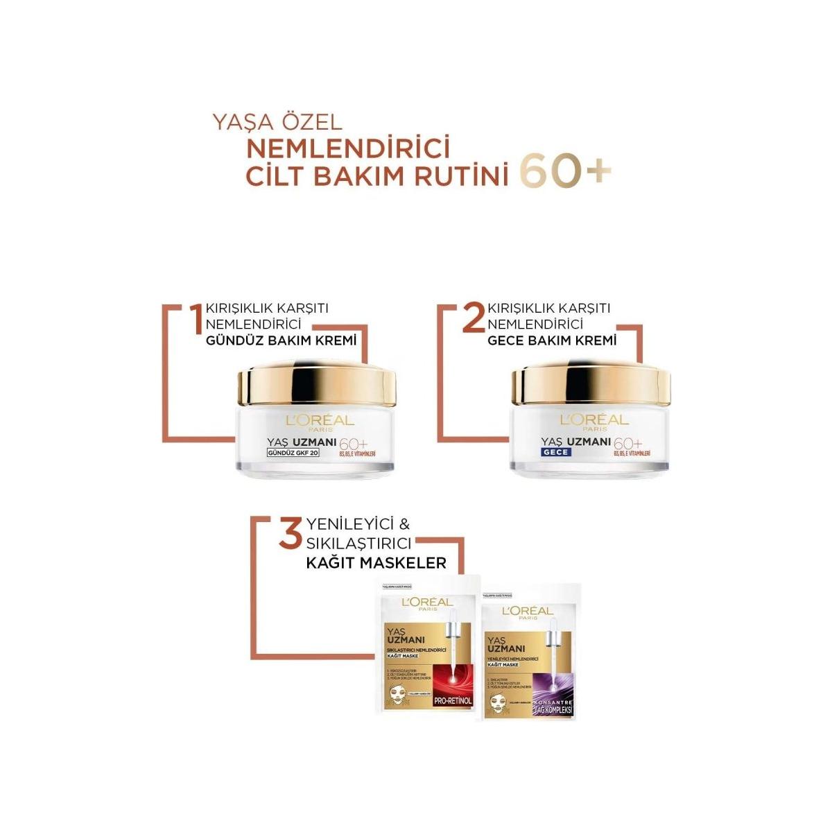 Loreal Paris Yaş Uzmanı 60+ Kırışıklık Karşıtı Besleyici Krem 50 ml