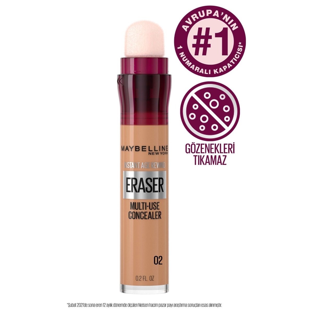 Maybelline New York Instant Anti Age Eraser Kapatıcı - 02 Nude
