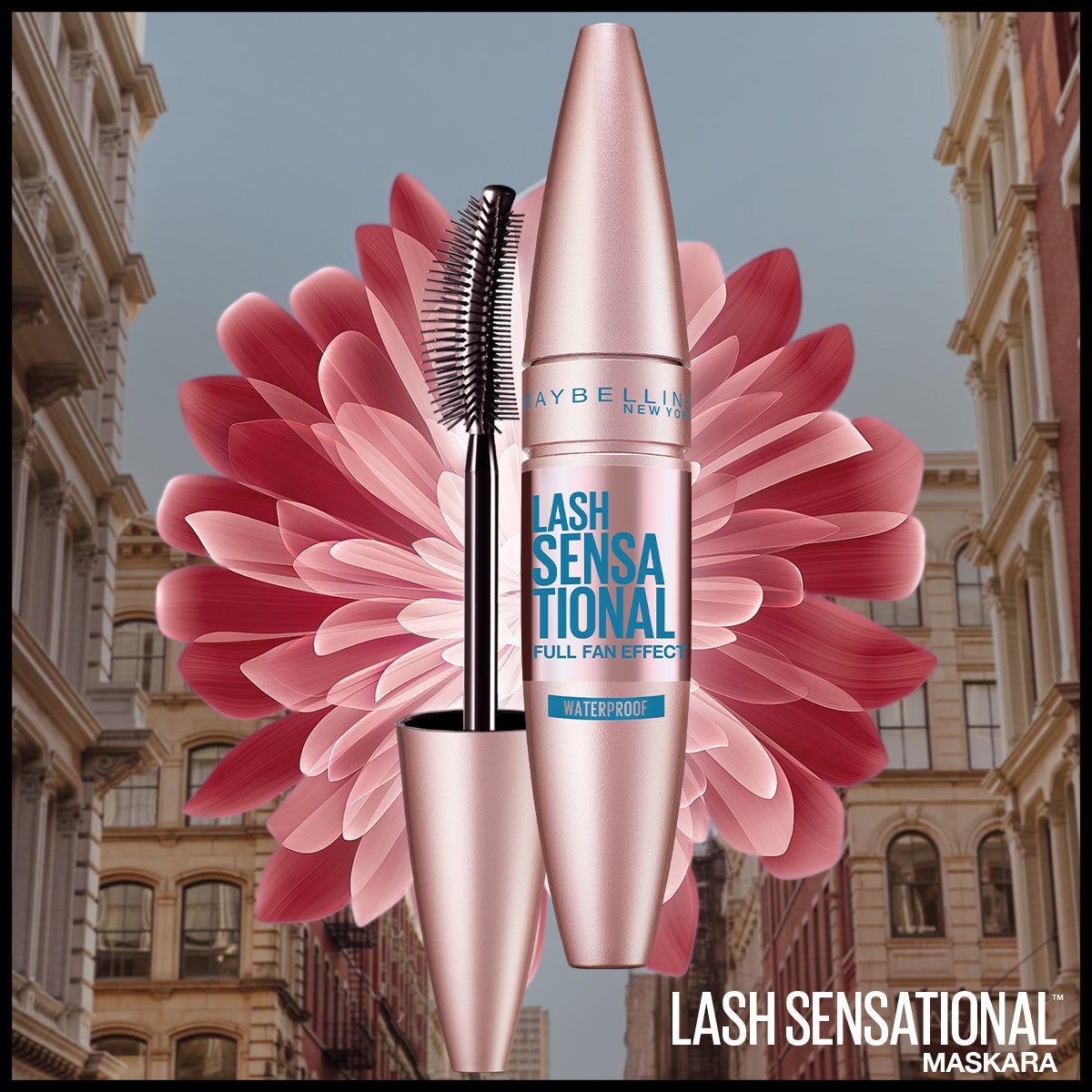 Maybelline New York Lash Sensational Yelpaze Etkili Suya Dayanıklı Siyah Maskara