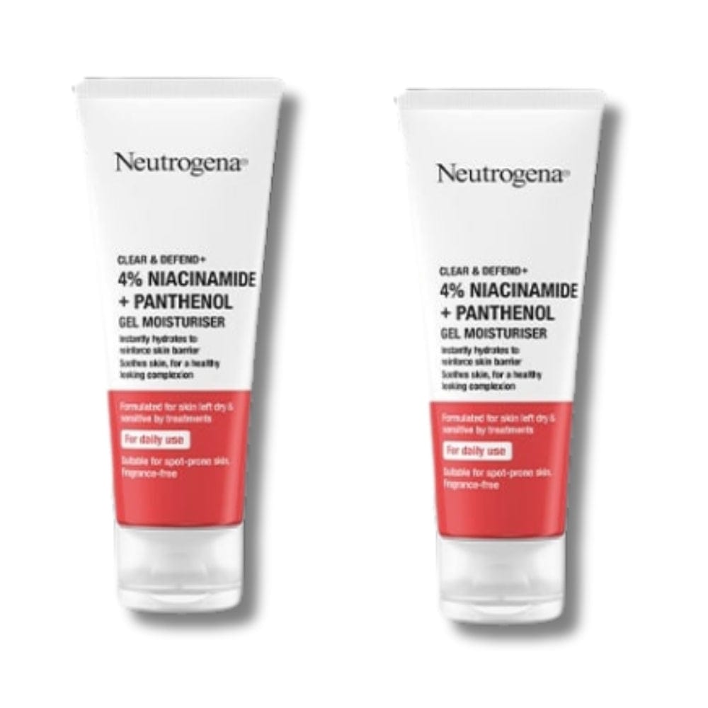Neutrogena Clear & Defend+ Gel Moisturiser with Niacinamide & Panthenol 50ml / 1.7 fl oz 2 Pack