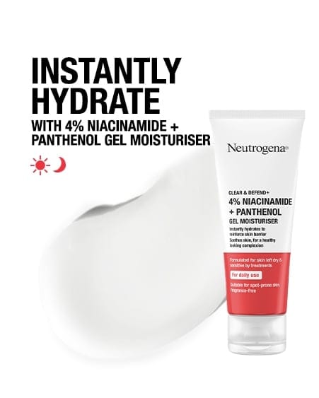 Neutrogena Clear & Defend+ Gel Moisturiser with Niacinamide & Panthenol 50ml / 1.7 fl oz
