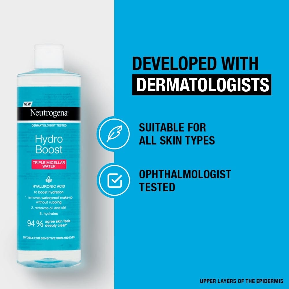 Neutrogena Hydro Boost Triple Micellar Water 400ml / 13.5 fl oz 2 Pack