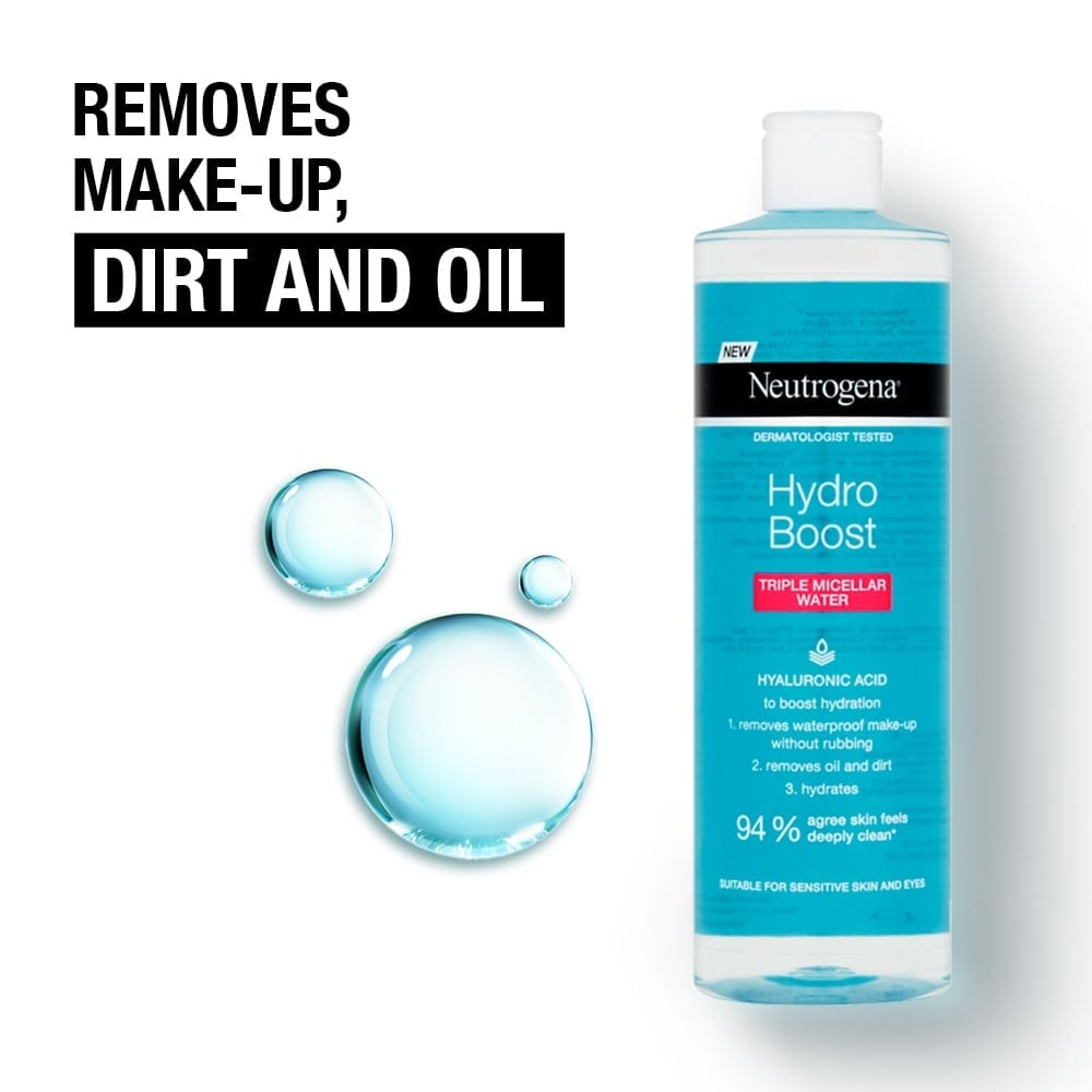 Neutrogena Hydro Boost Triple Micellar Water 400ml / 13.5 fl oz 3 Pack