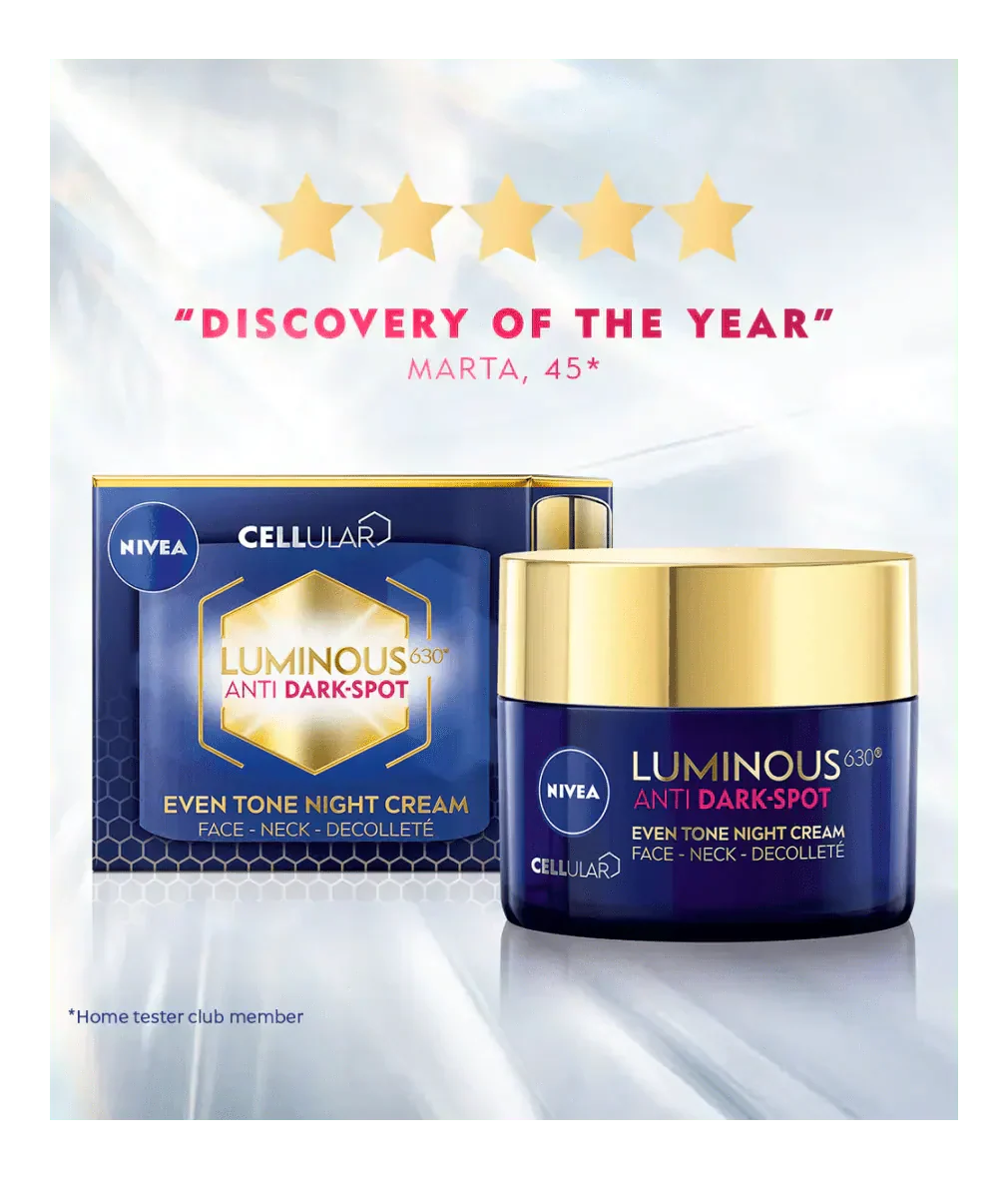 Nivea Luminous 630 Anti Dark Spot Night Cream 50ml / 1.7 fl oz - 3 Pack