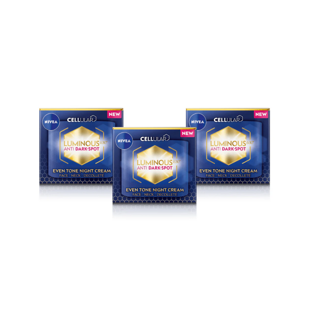 Nivea Luminous 630 Anti Dark Spot Night Cream 50ml / 1.7 fl oz - 3 Pack