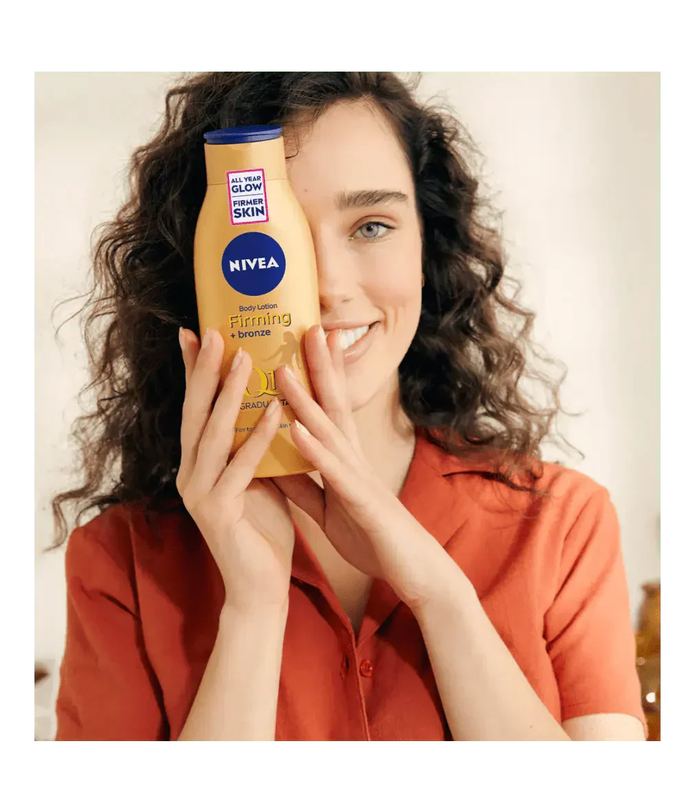 Nivea Q10 Gradual Tan Body Moisturiser Fair to Medium 200ml / 6.8 fl oz - 3 Pack