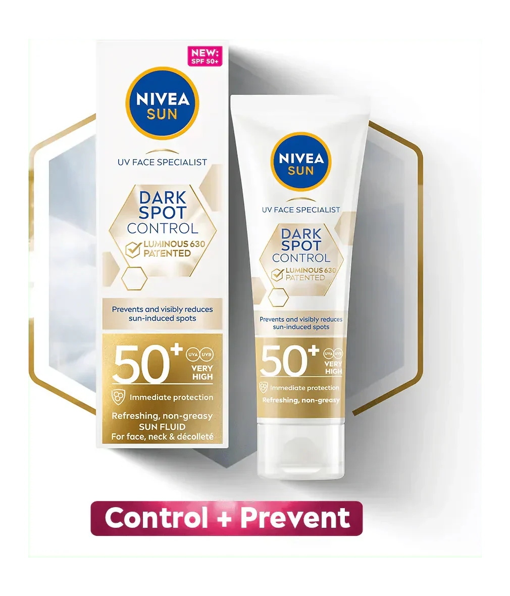 Nivea Sun UV Face Luminous 630 Spot Control Sun Fluid SPF50 40ml / 1.35 fl.oz - 4 Pack