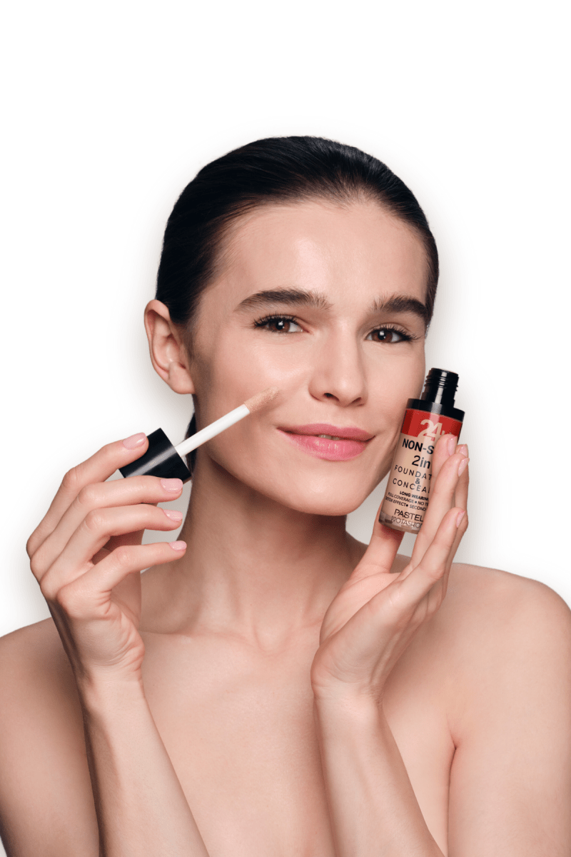 Pastel 24H Non-Stop 2in1 Foundation & Concealer - 604 Vanilla