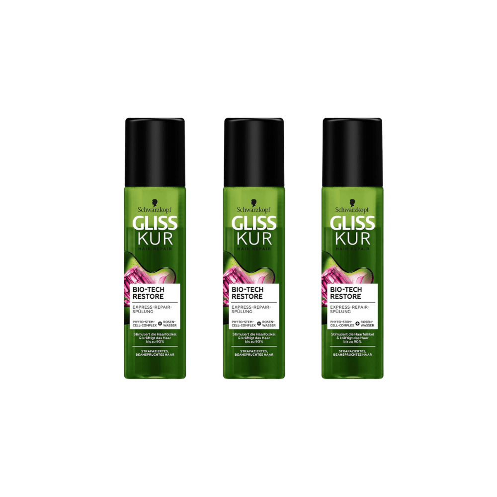 Schwarzkopf Gliss Liquid Conditioner Bio-tech 200 ml 3 Pack