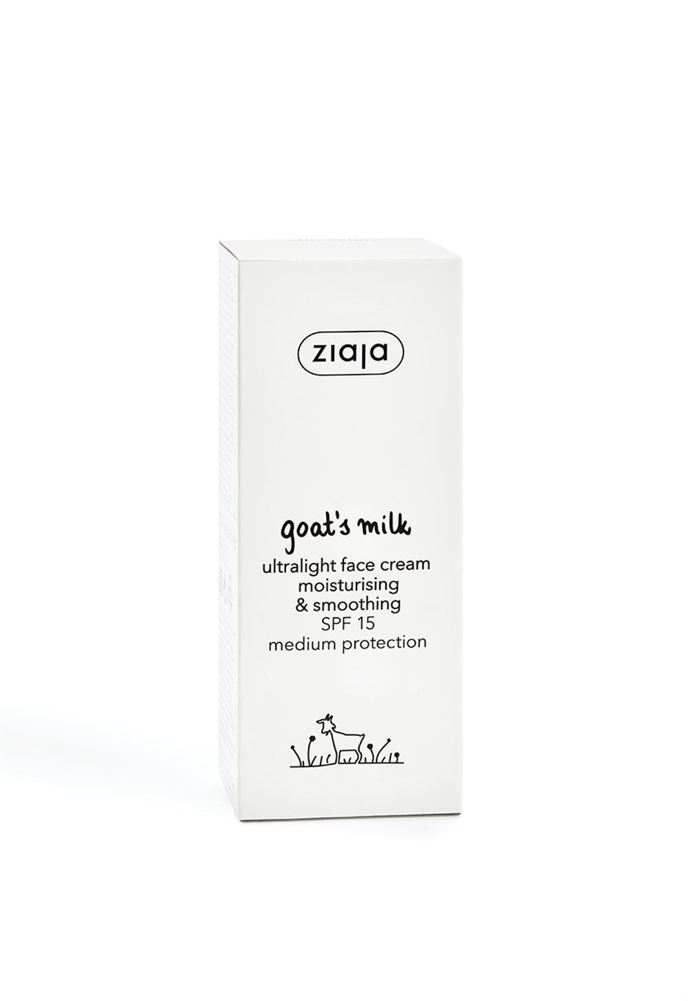Ziaja Goat Milk Fast Absorbing Moisturizing and Soothing Face Cream SPF 15 50 ml