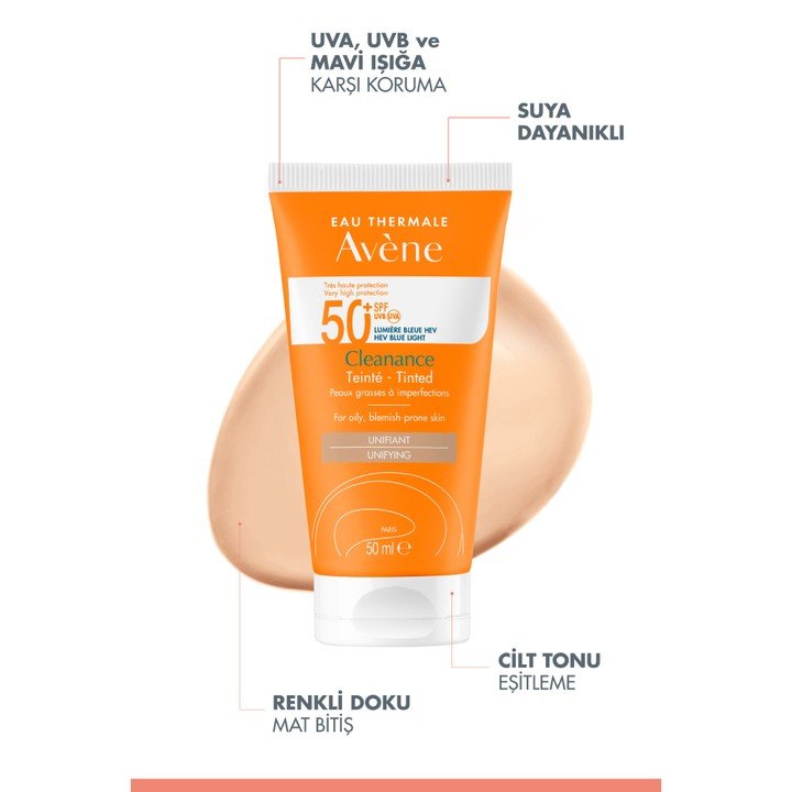 Avene Cleanance Solaire Tinted Güneş Kremi 50 ml